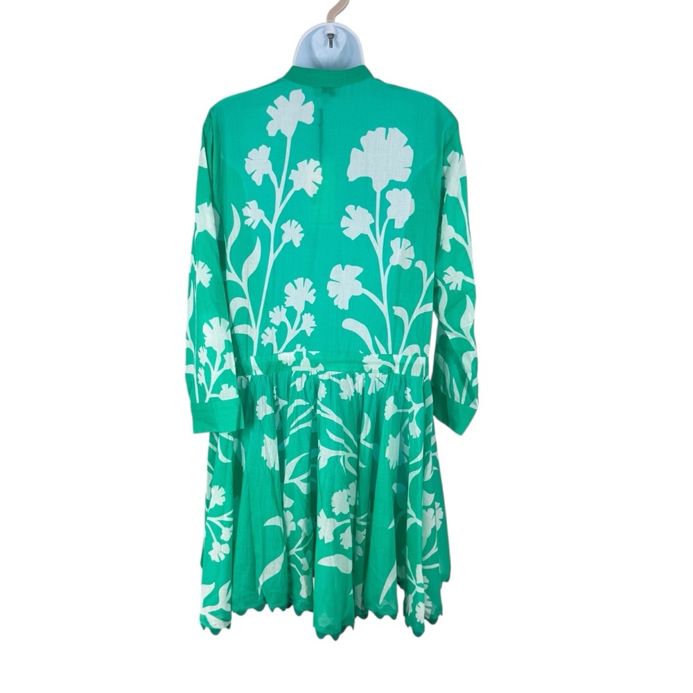 Juliet Dunn Green and White Floral Mini Dress - Picture 7 of 11